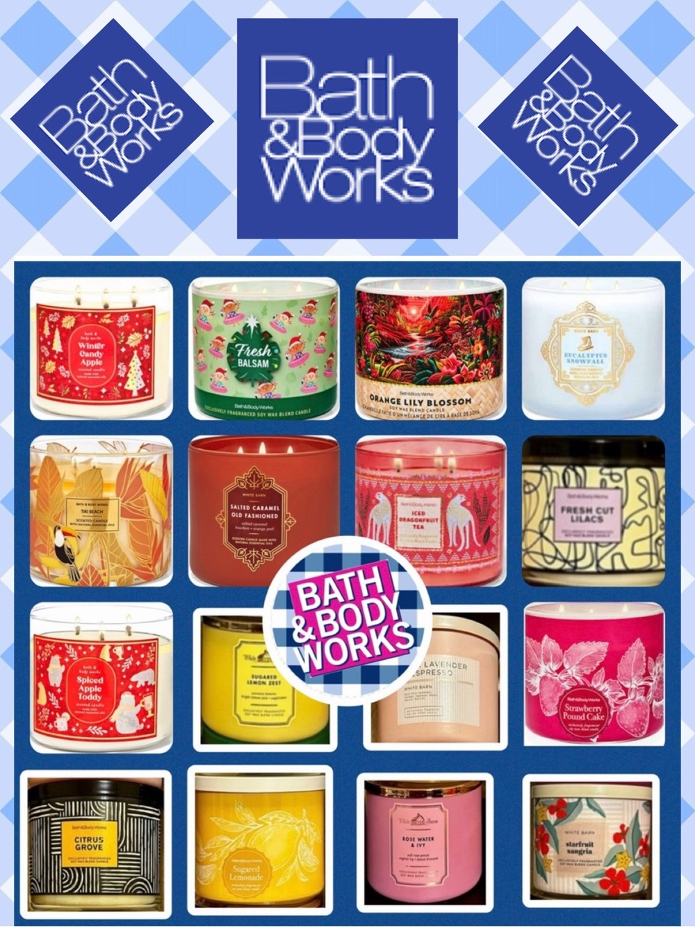 BATH & BODY WORKS 3wic candles